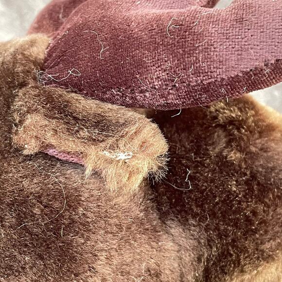 Vintage HugFun Moose Plush wearing Blue Tie with TAGS Reindeer Some Wear READ - Picture 11 of 13